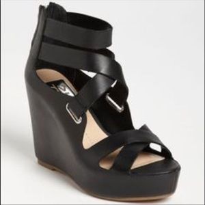 Black Wedge Sandal